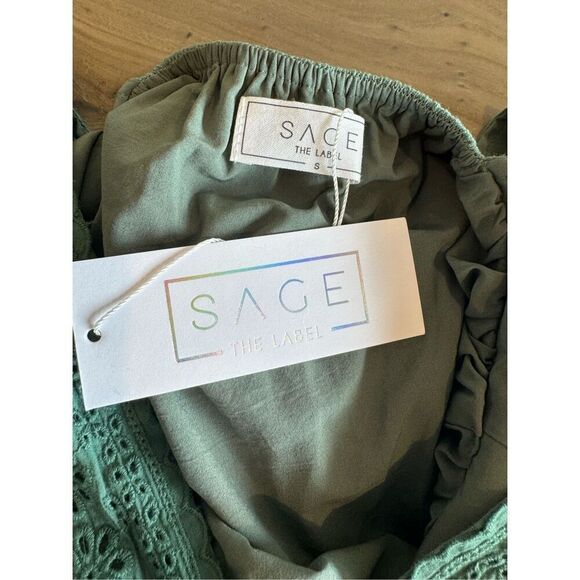 NWT Sadie & Sage Hope Green Tie Back Mini Dress - Picture 6 of 6